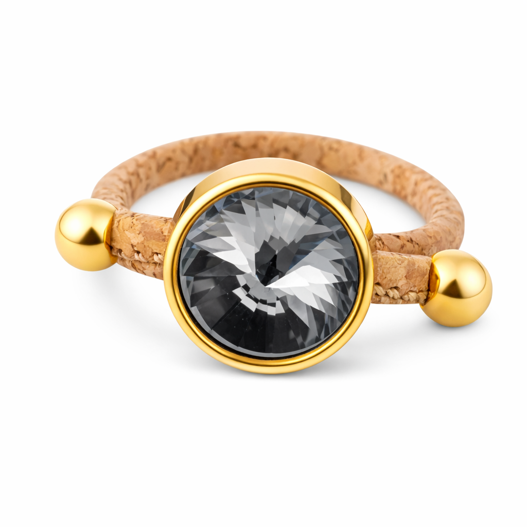 Black Swarovski δαχτυλίδι