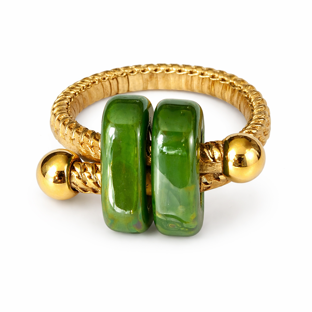 Twin Green δαχτυλίδι
