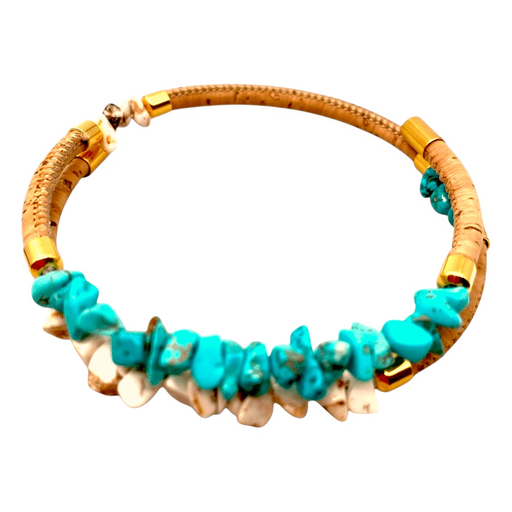 Memory Howlite chips βραχιόλι