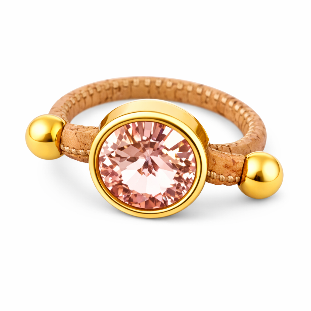 Pink Swarovski δαχτυλίδι