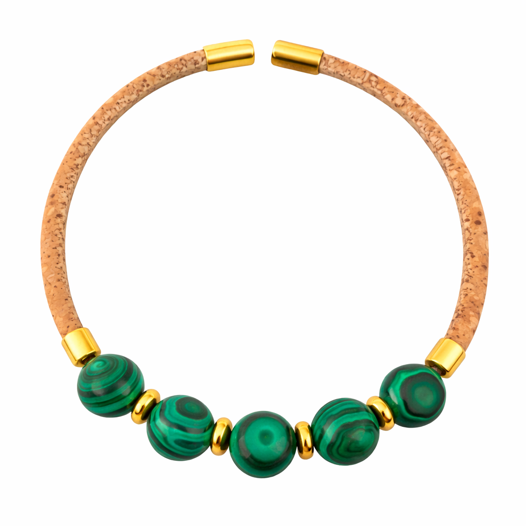 Wire Five Malachite βραχιόλι