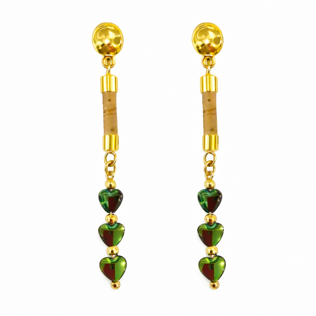 Green Hematite σκουλαρίκια